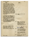 Moe Howard's 29pp. Script for The Three Stooges 1949 Pilot TV Show ''Jerks of All Trades'' With Shemp -- Annotated Though Not Necessarily by Moe -- 8.5'' x 11'' -- Very Good Condition